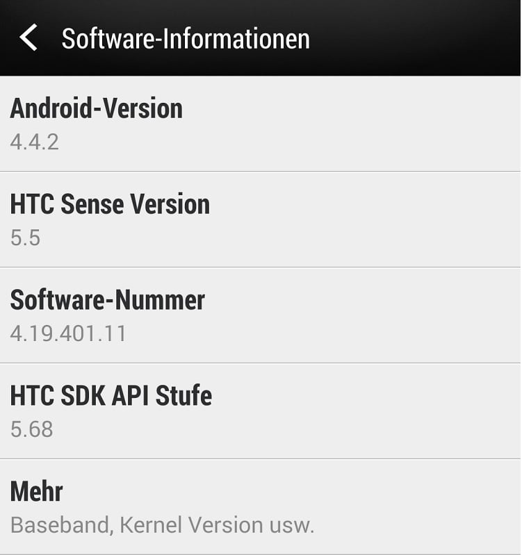Software-Stände meines HTC One (M7) - Henning Uhle