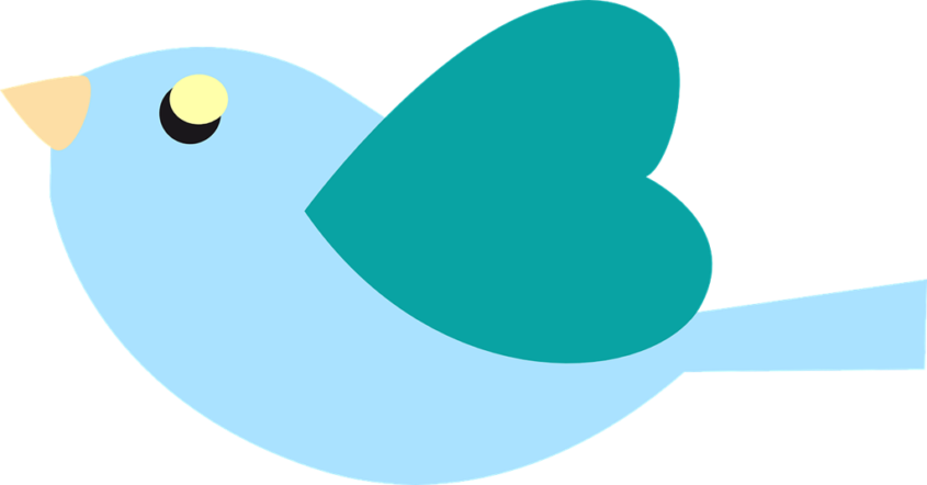 Das Twitter-Vögelchen - Bild von Clker-Free-Vector-Images auf Pixabay