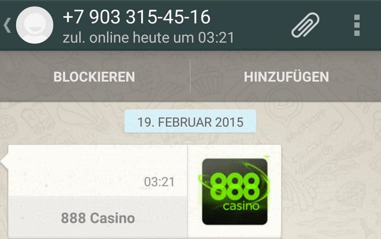 888 Casino Spam