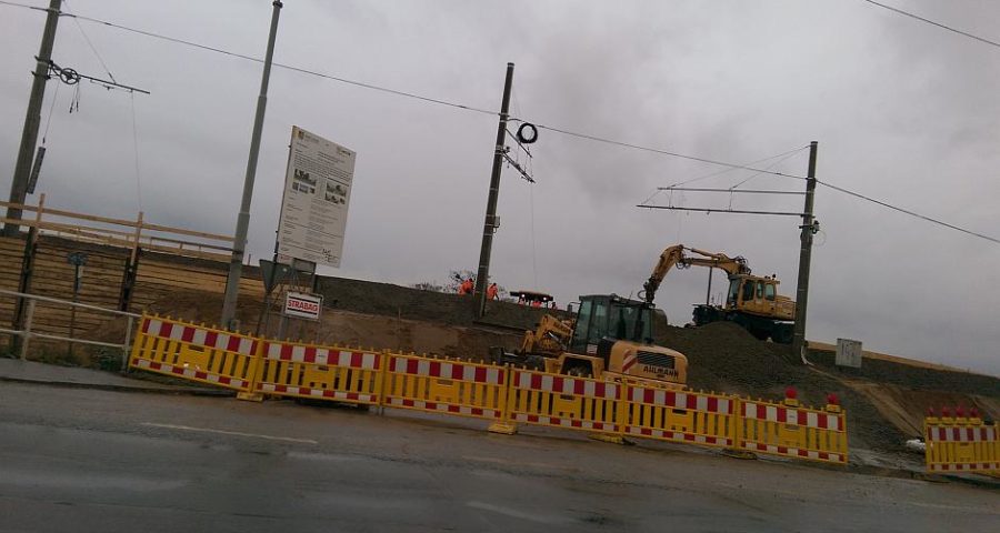 Baustelle an der Antonienstraße im Leipziger Westen