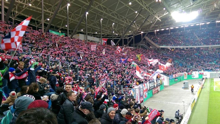 RB Leipzig Fans in der Red Bull Arena