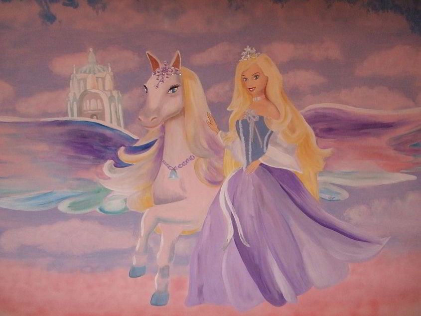 Barbie und der geheimnisvolle Pegasus - Wandmalerei - (C) csekeklari CC0 via pixabay.de