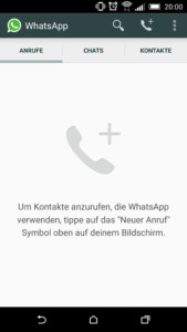 Anruffunktion von WhatsApp