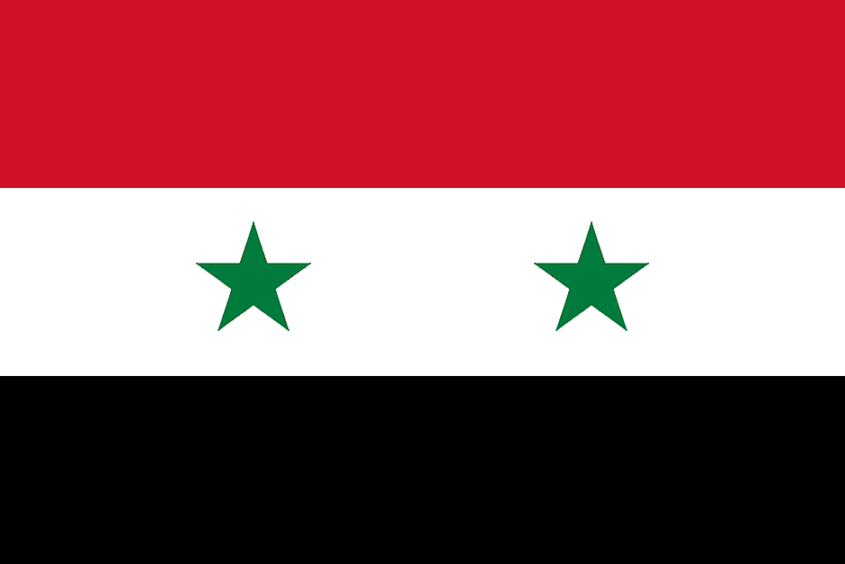 Flagge Syriens - By see below (see below) [Public domain], via Wikimedia Commons