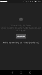 Fenix: Unbrauchbar, ich komme nicht mehr zu Twitter