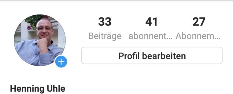 Kopf meines Instagram-Profils