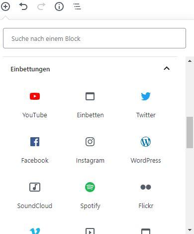 Ein Youtube-Video in Gutenberg einbauen