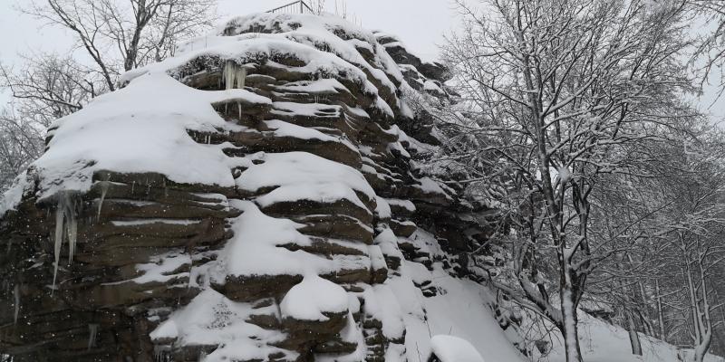 Ehrenfriedersdorf: Die Greifensteine im Schnee