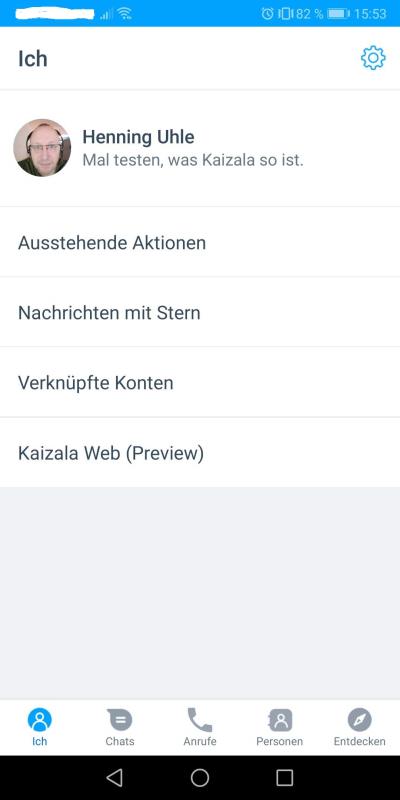 Das Profil in Microsoft Kaizala