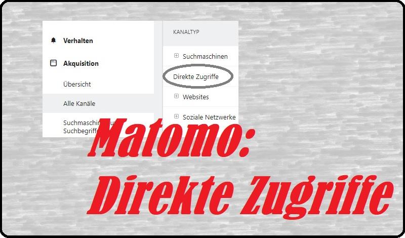 Direkte Zugriffe in Matomo