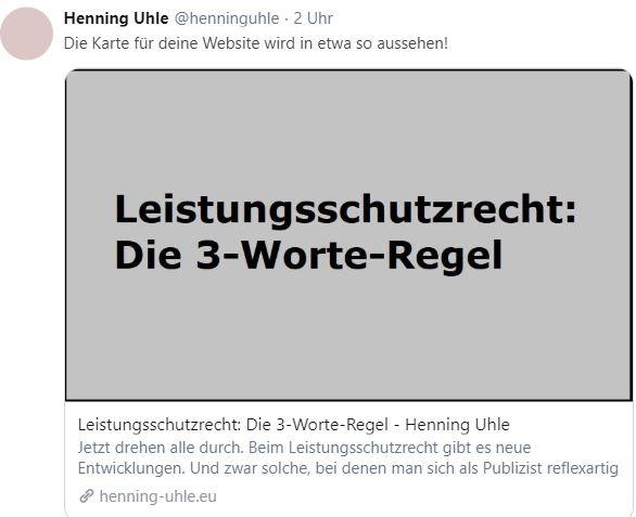 Leistungsschutzrecht: Und das ist die Vorschau für Twitter