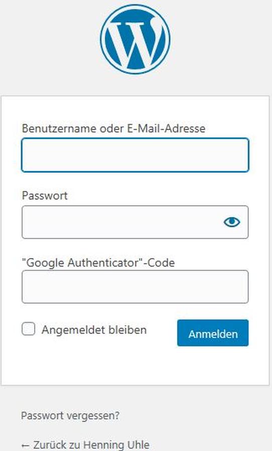 2-Faktor-Authentifizierung mit "Google Authenticator"