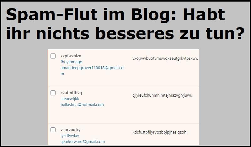 Spam-Flut im Blog: Habt ihr nichts besseres zu tun?