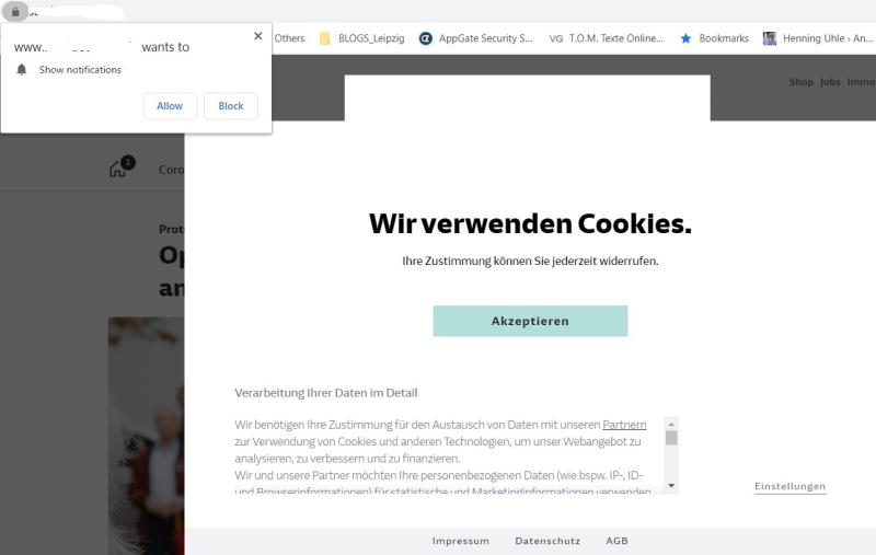 Die Cookie-Hölle einer großen Zeitung