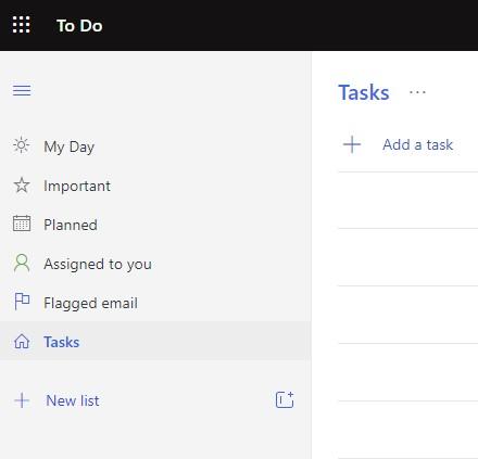 Überblick über die Aufgaben in Microsoft To-Do