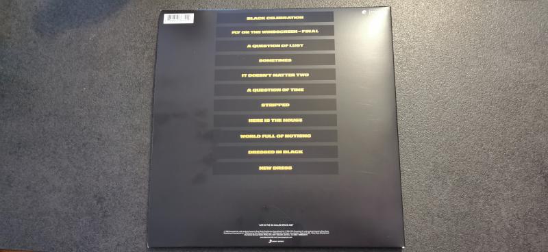 "Black Celebration" - Rückseite der Schallplatte