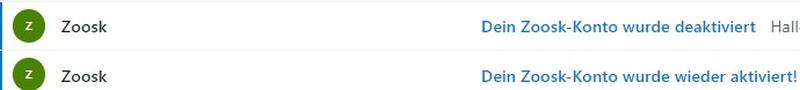 Ich hatte Zoosk "deaktiviert", was ich jetzt auch nur machen konnte. Das "Richtige" bei Datenklau