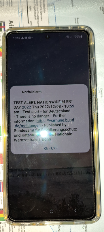 So oder so ähnlich sieht ein Cell Broadcast aus