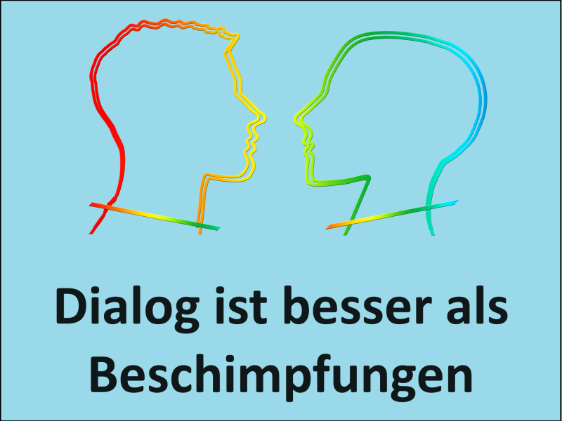 Dialog ist besser als Beschimpfungen - Bild von Gerd Altmann auf Pixabay