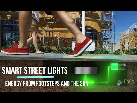 Smart Street Lights Energy of Footsteps and the Sun